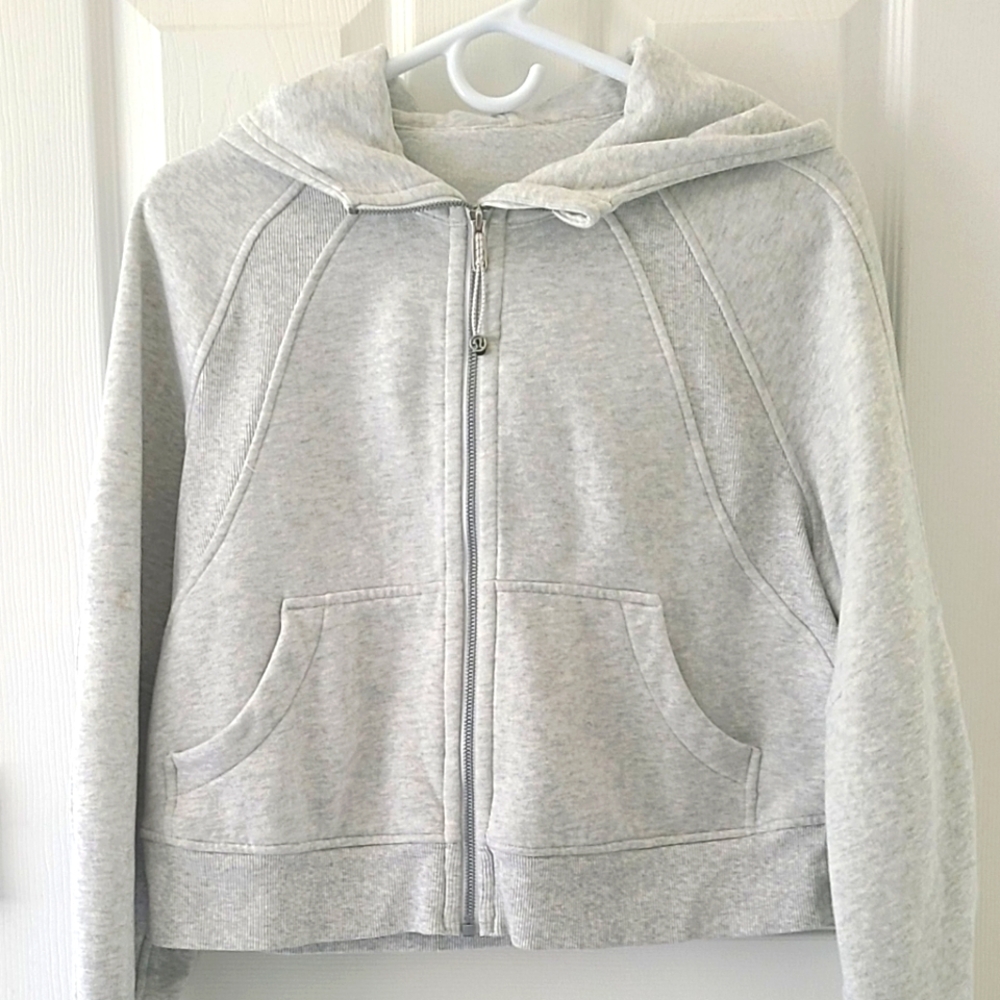 LULULEMON Half Zip Scuba Hoodie Color "Heathered Core Ultra Light Grey" Small